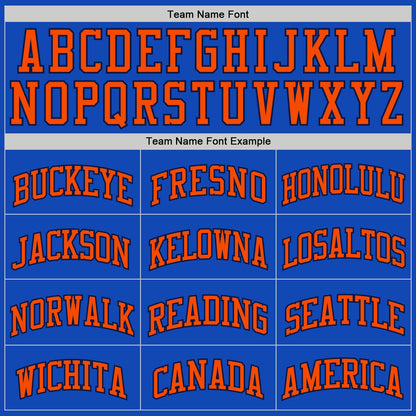Custom Thunder Blue Navy-Orange Authentic Basketball Jersey