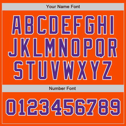 Custom Orange Purple-White Authentic Two Tone Baseball Jersey