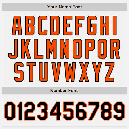 Custom White Black-Orange Authentic Two Tone Baseball Jersey