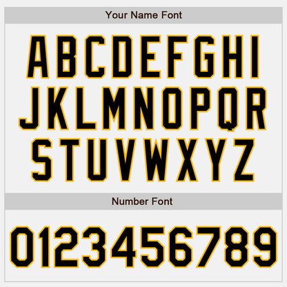 Custom White Black-Gold Authentic Two Tone Baseball Jersey