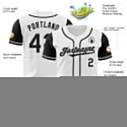 Custom White Black-Gray Authentic Two Tone Baseball Jersey