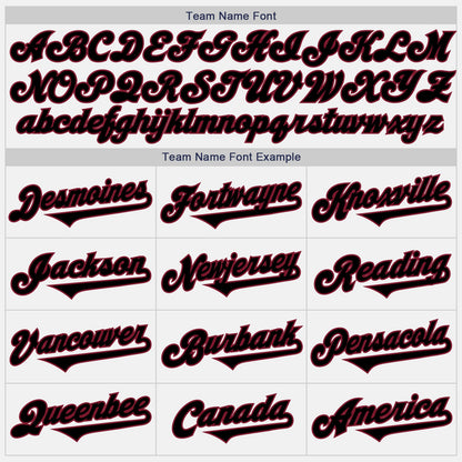 Custom White Black-Crimson Authentic Two Tone Baseball Jersey