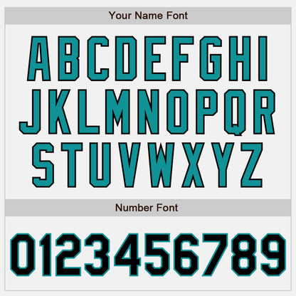 Custom White Black-Teal Authentic Two Tone Baseball Jersey