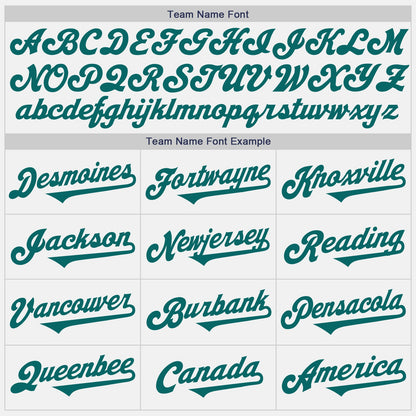 Custom White Teal Authentic Two Tone Baseball Jersey