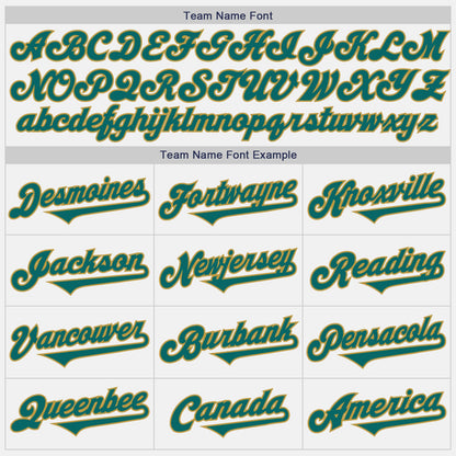 Custom White Teal-Old Gold Authentic Two Tone Baseball Jersey