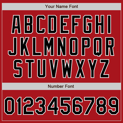 Custom Red Black-White Authentic Two Tone Baseball Jersey