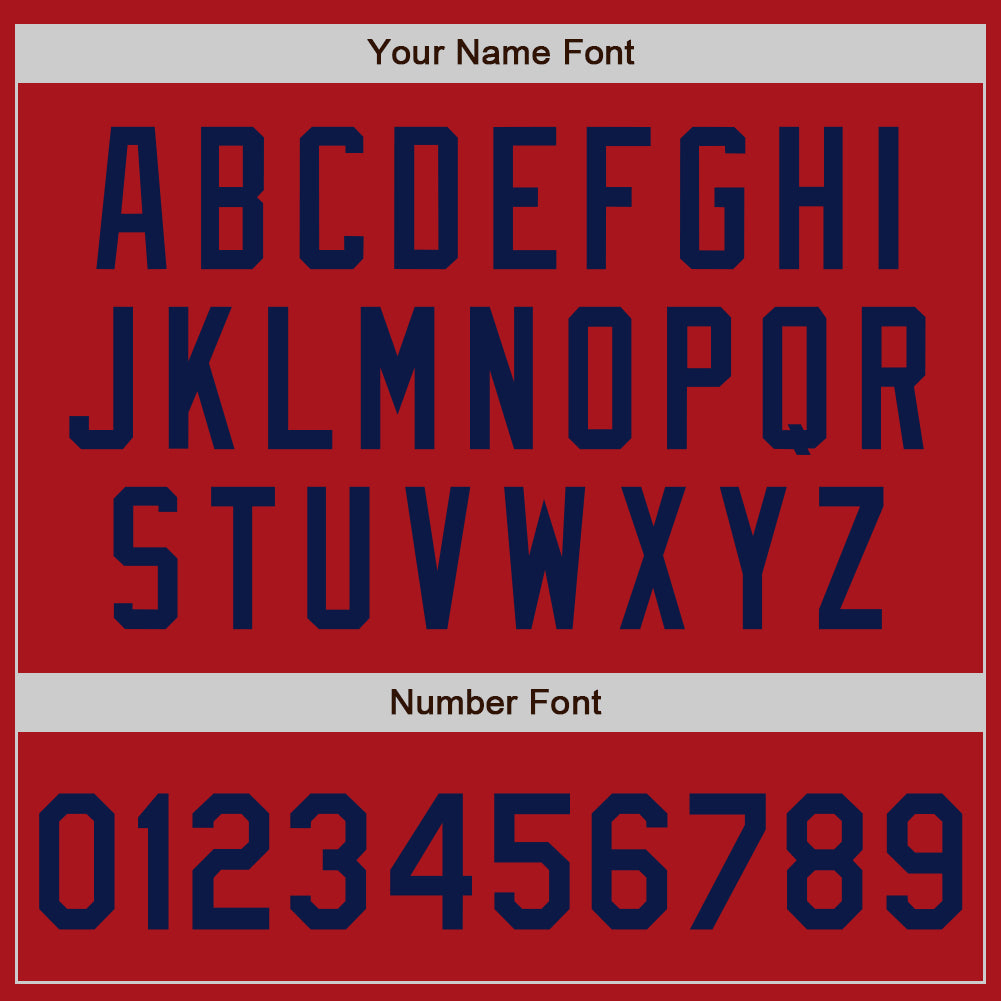 Custom Red Navy Authentic Two Tone Baseball Jersey