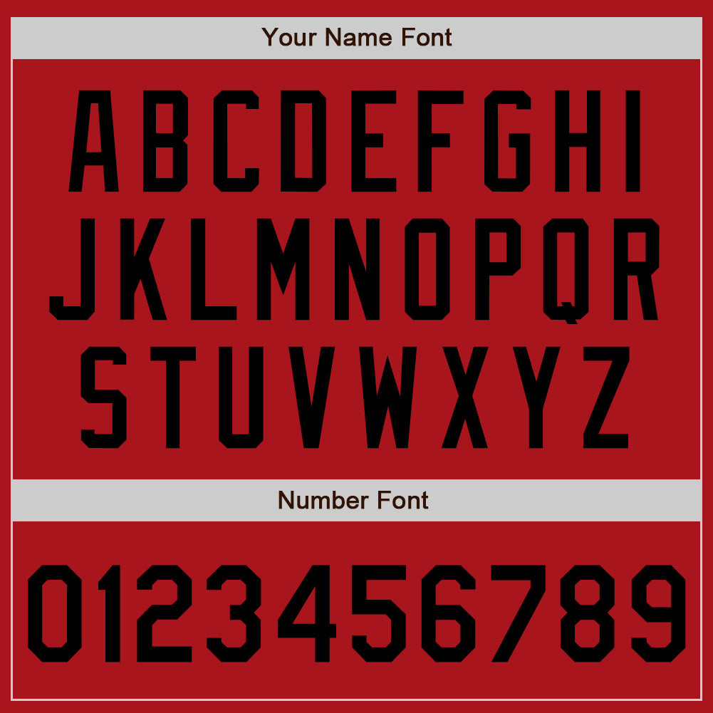 Custom Red Black Authentic Two Tone Baseball Jersey