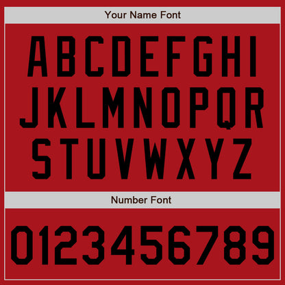 Custom Red Black Authentic Two Tone Baseball Jersey