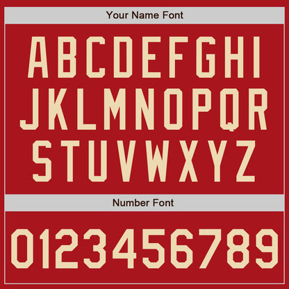 Custom Red Cream Authentic Two Tone Baseball Jersey