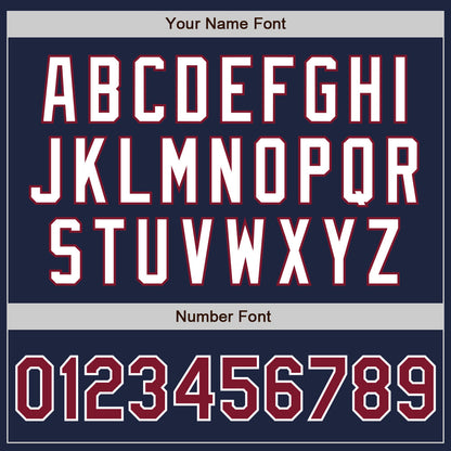 Custom Navy Crimson-White Authentic Two Tone Baseball Jersey