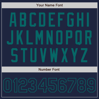 Custom Navy Teal Authentic Two Tone Baseball Jersey