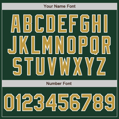 Custom Green Old Gold-White Authentic Two Tone Baseball Jersey