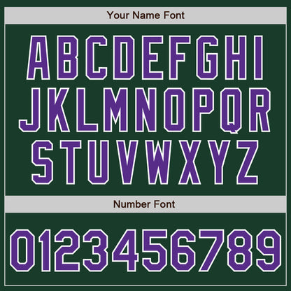Custom Green Purple-White Authentic Two Tone Baseball Jersey