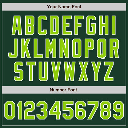 Custom Green Neon Green-White Authentic Two Tone Baseball Jersey