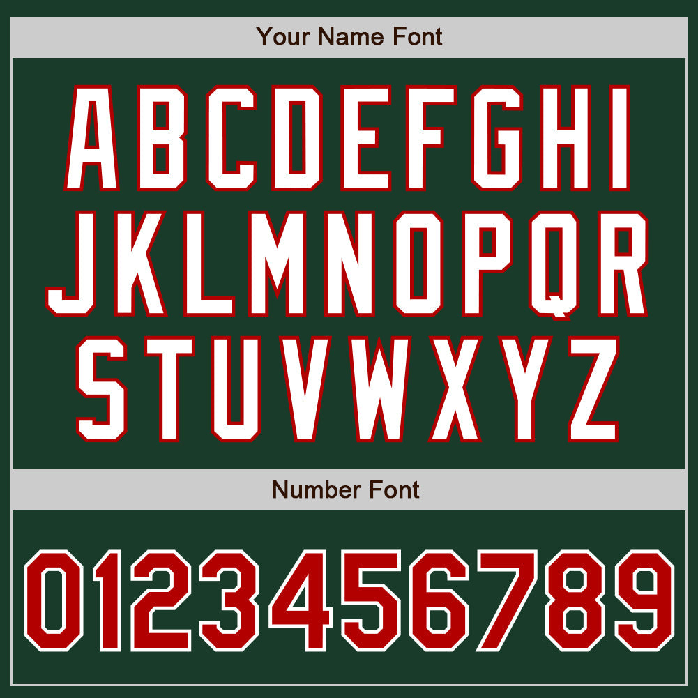 Custom Green Red-White Authentic Two Tone Baseball Jersey