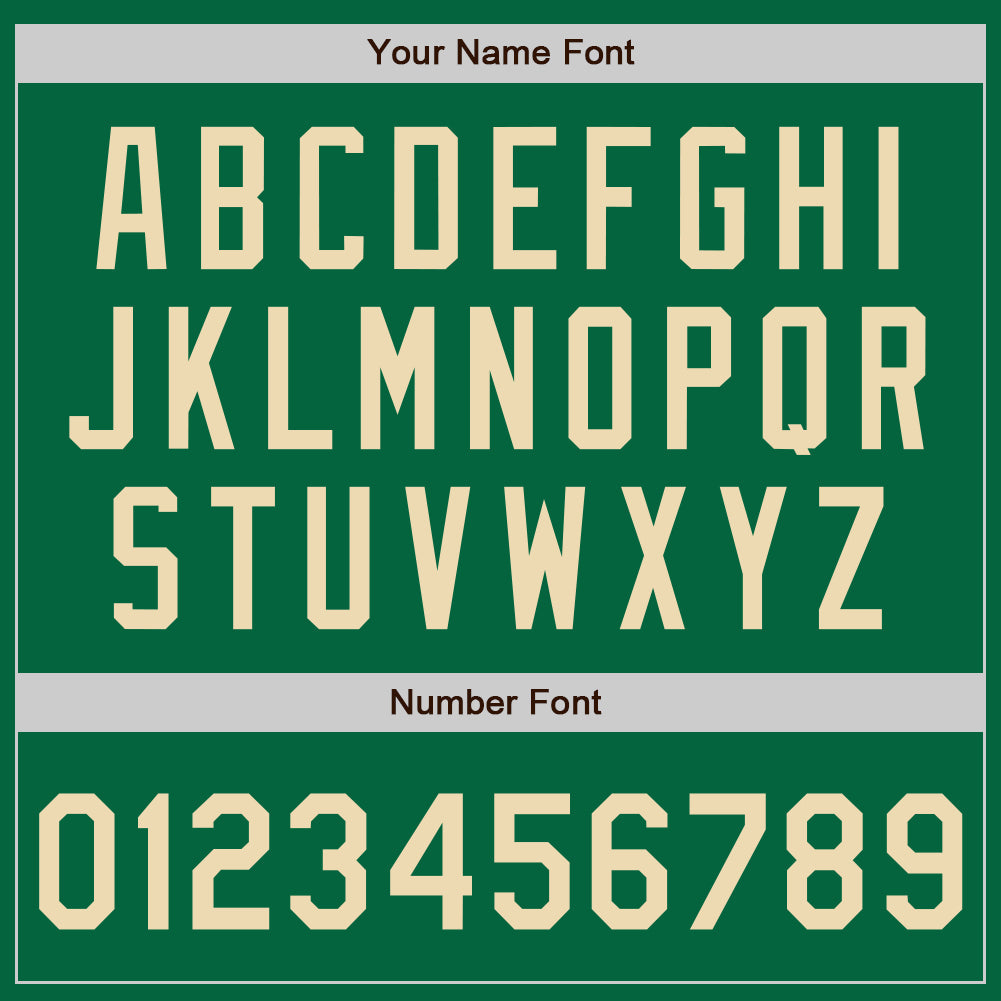 Custom Kelly Green Cream Authentic Two Tone Baseball Jersey