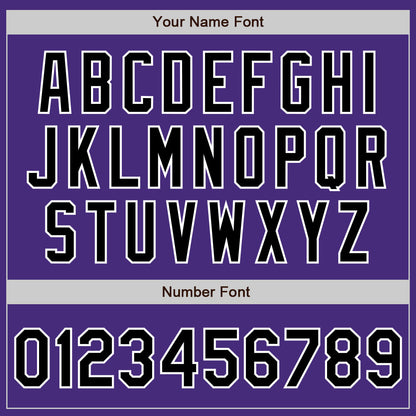 Custom Purple Black-White Authentic Two Tone Baseball Jersey