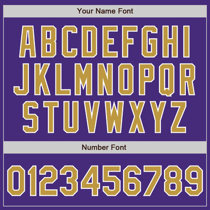Custom Purple Old Gold-White Authentic Two Tone Baseball Jersey