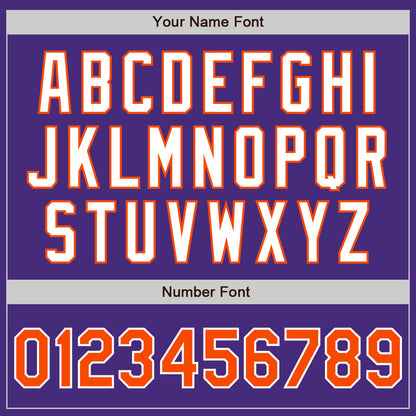 Custom Purple Orange-White Authentic Two Tone Baseball Jersey