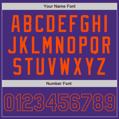Custom Purple Orange Authentic Two Tone Baseball Jersey