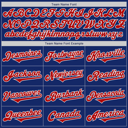 Custom Royal Red-White Authentic Two Tone Baseball Jersey