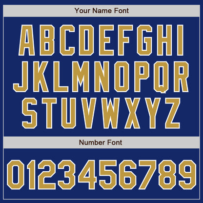 Custom Royal Old Gold-White Authentic Two Tone Baseball Jersey