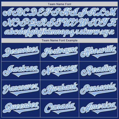 Custom Royal Light Blue-White Authentic Two Tone Baseball Jersey