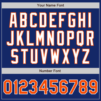Custom Royal Orange-White Authentic Two Tone Baseball Jersey