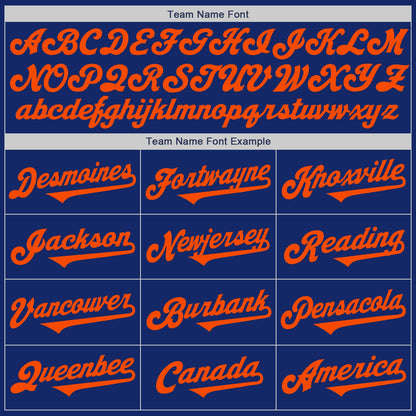 Custom Royal Orange Authentic Two Tone Baseball Jersey