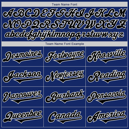 Custom Royal Black-White Authentic Two Tone Baseball Jersey