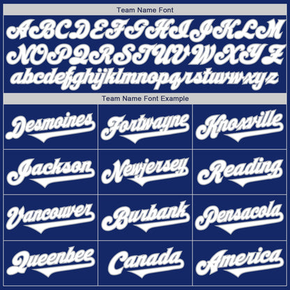 Custom Royal White-Gray Authentic Two Tone Baseball Jersey