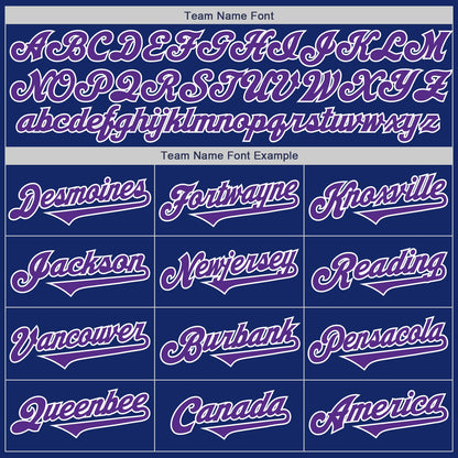 Custom Royal Purple-White Authentic Two Tone Baseball Jersey