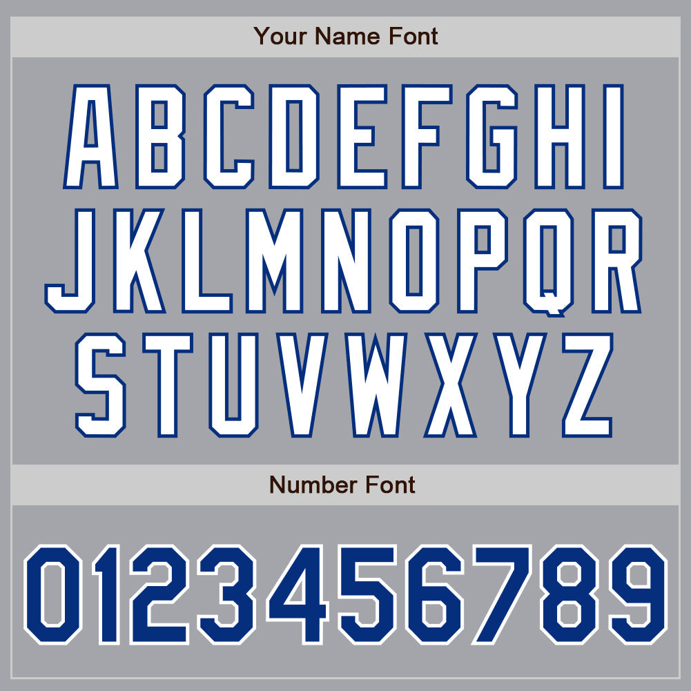 Custom Gray Royal-White Authentic Two Tone Baseball Jersey