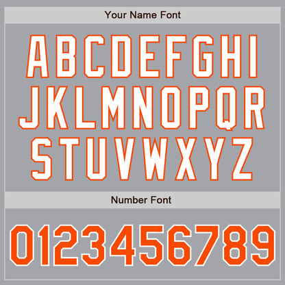 Custom Gray Orange-White Authentic Two Tone Baseball Jersey