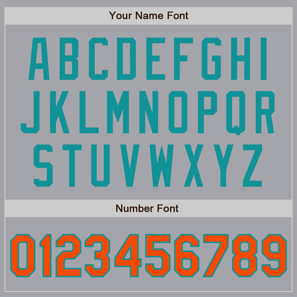 Custom Gray Orange-Teal Authentic Two Tone Baseball Jersey