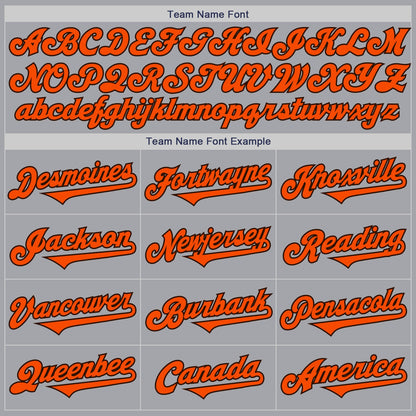 Custom Gray Orange-Brown Authentic Two Tone Baseball Jersey