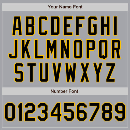 Custom Gray Black-Gold Authentic Two Tone Baseball Jersey