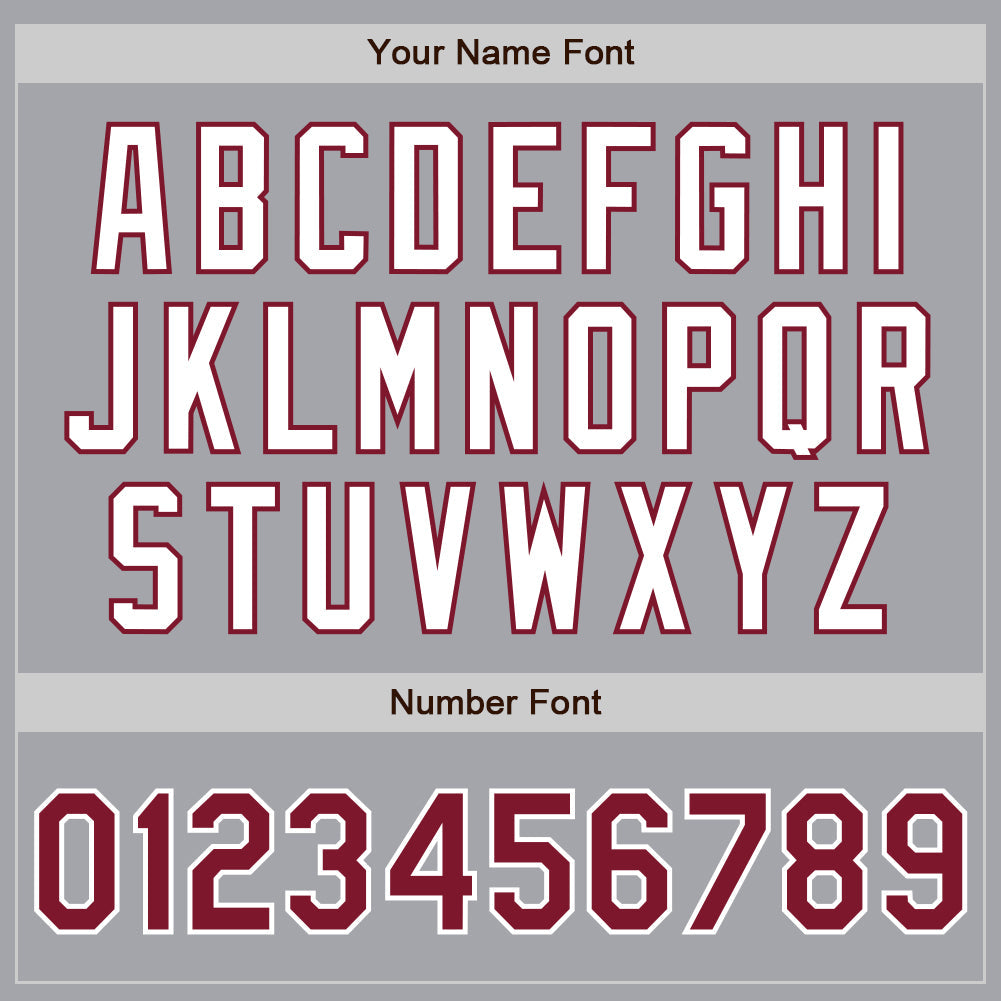 Custom Gray Crimson-White Authentic Two Tone Baseball Jersey