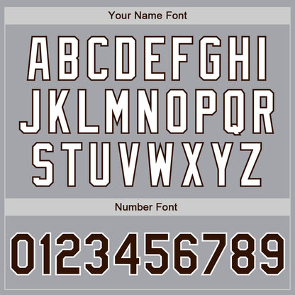 Custom Gray Brown-White Authentic Two Tone Baseball Jersey