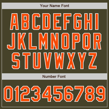 Custom Olive Orange-White Authentic Two Tone Salute To Service Baseball Jersey
