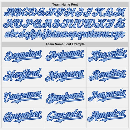 Custom White Light Blue Pinstripe Royal Authentic Two Tone Baseball Jersey