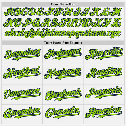 Custom White Neon Green Pinstripe Navy Authentic Two Tone Baseball Jersey