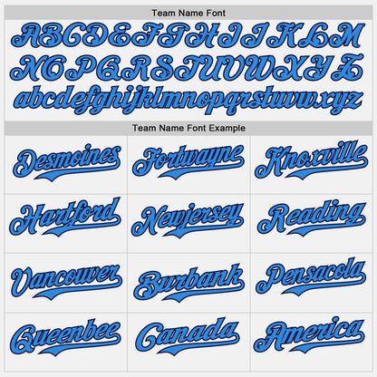 Custom White Electric Blue Pinstripe Navy Authentic Two Tone Baseball Jersey