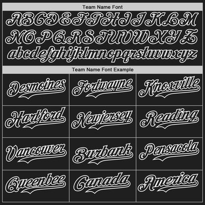 Custom Black White Pinstripe White Authentic Two Tone Baseball Jersey