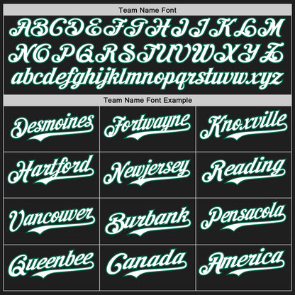 Custom Black Kelly Green Pinstripe White Authentic Two Tone Baseball Jersey
