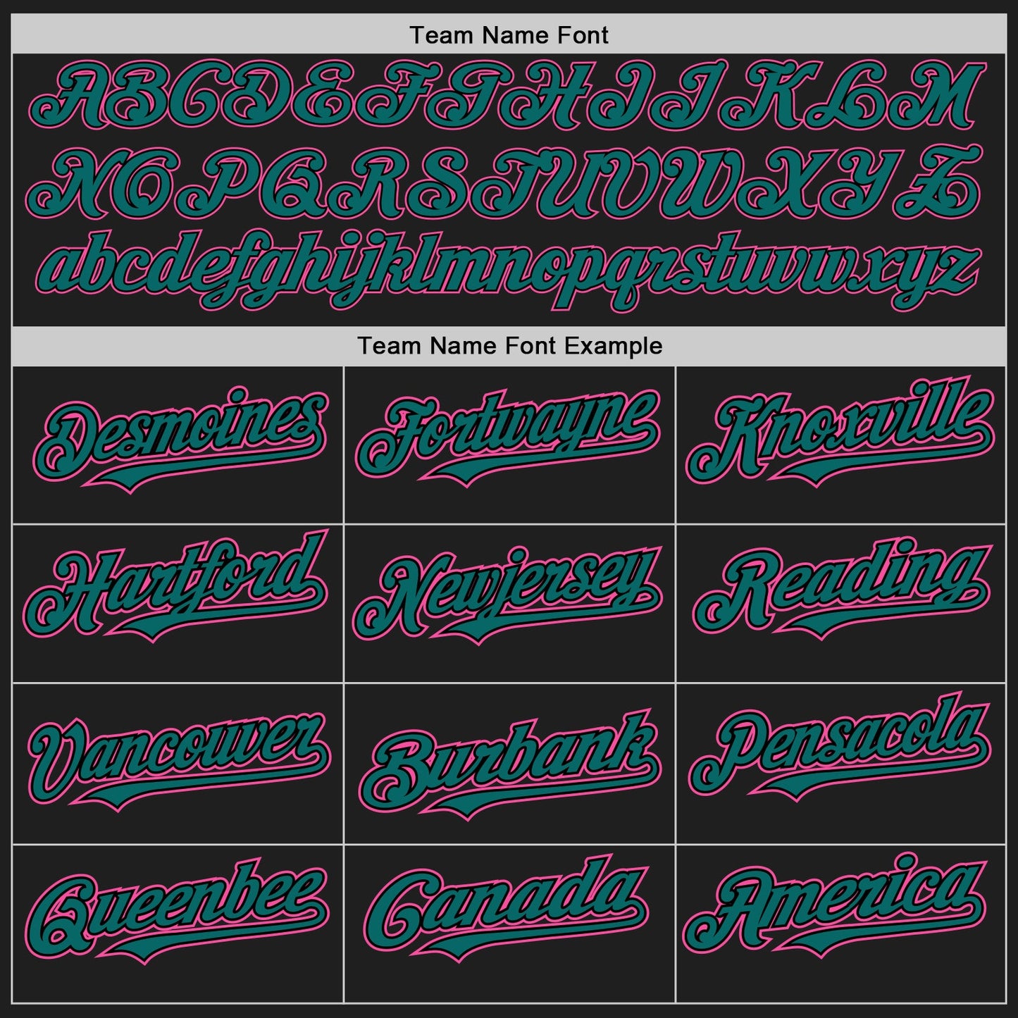 Custom Black Teal Pinstripe Pink Authentic Two Tone Baseball Jersey