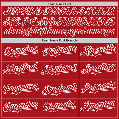 Custom Red White Pinstripe White Authentic Two Tone Baseball Jersey