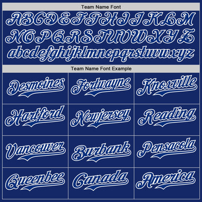 Custom Royal White Pinstripe White Authentic Two Tone Baseball Jersey