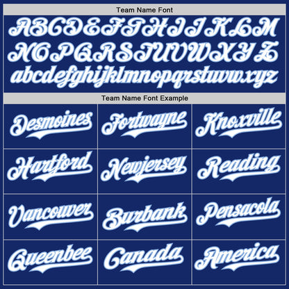 Custom Royal Light Blue Pinstripe White Authentic Two Tone Baseball Jersey